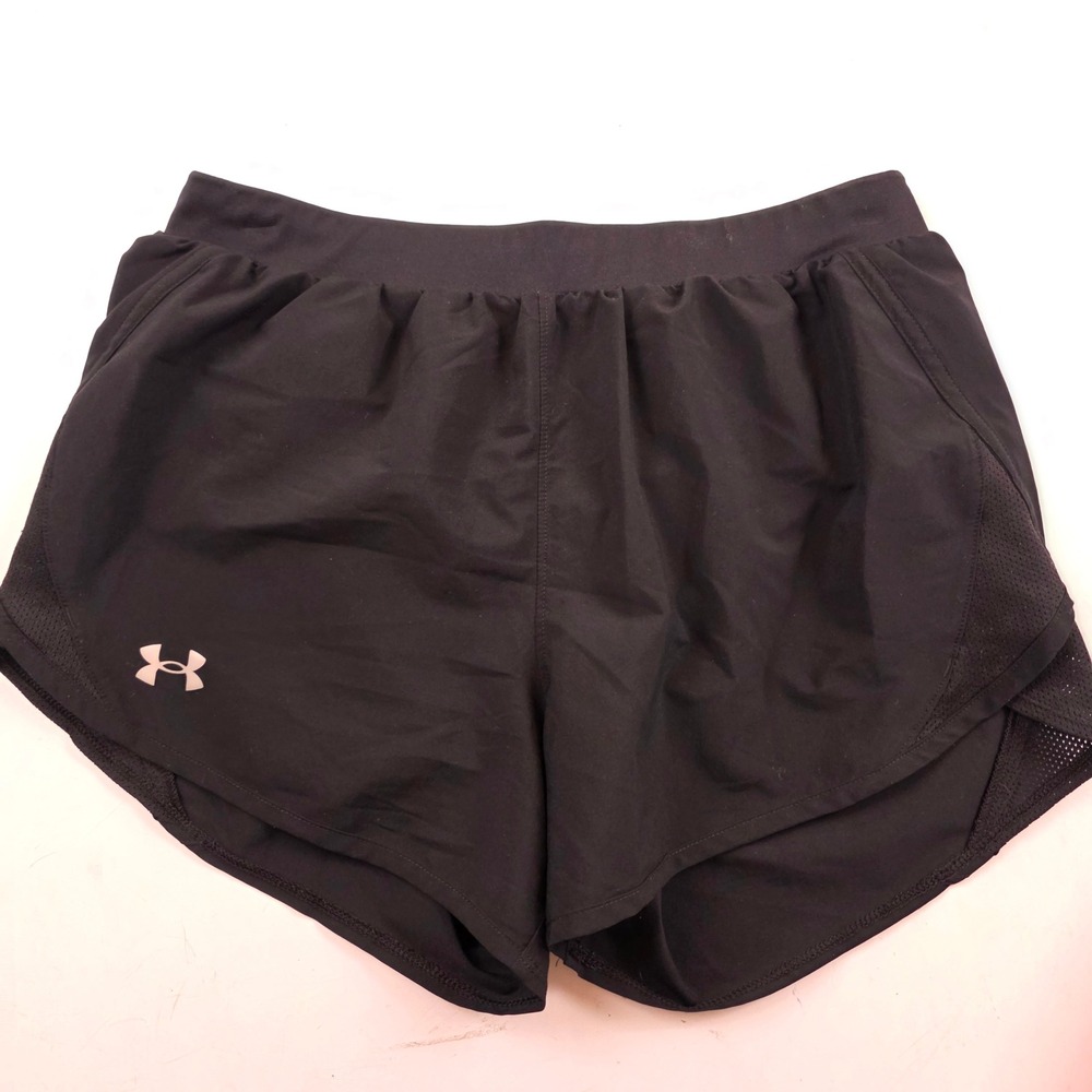 Under Armour Running Shorts Womens Small Black HeatGear Loose Fit Athletic Sport